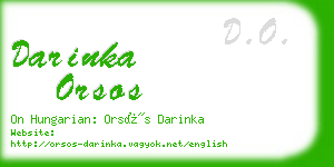 darinka orsos business card